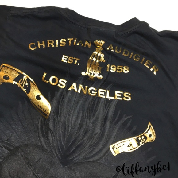 Christian Audigier Heart Breaker Rhinestone Tee - Picture 7 of 10